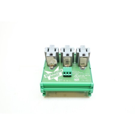 Automation Direct Facts 14-12Awg 3 Outlet 15A Amp 125V-Ac Receptacle FA-REC3